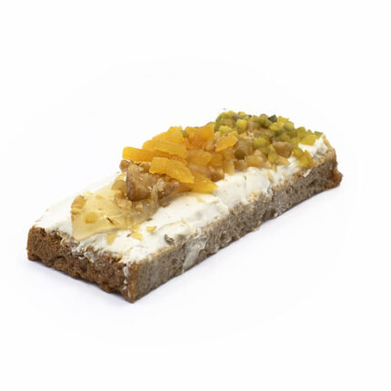 Bauernbrotstreifen: Ziegenkäsemousse