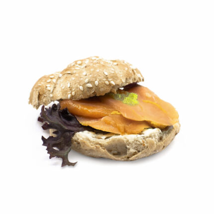 Orangen-Vodka-Lachs mit Wasabicreme