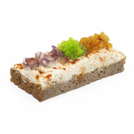 Bauernbrotstreifen: Räucherforellen-Aufstrich mit Wasabi